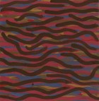 Untitled (Brown pink and blue wavy lines)