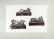 Three Reclining Figures on Pedestals