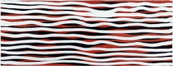 Black and white horizontal lines on red